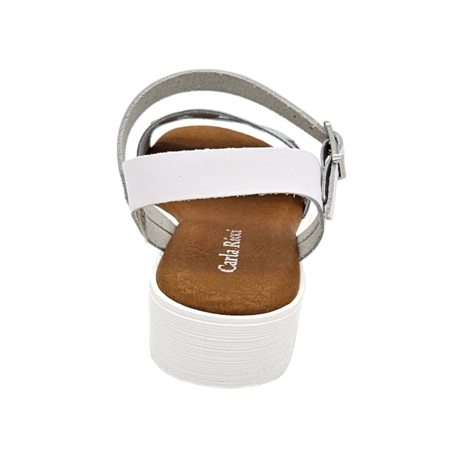 Carla Ricci 2473 Plata/Blanco fehér-ezüst szandál - Image 3