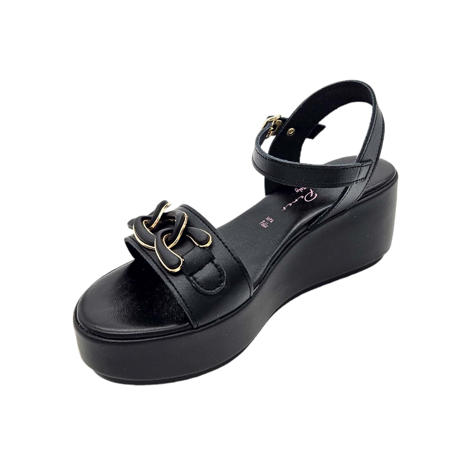 34726 Nappa fekete szandál - Image 4