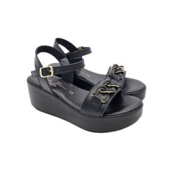 34726 Nappa fekete szandál