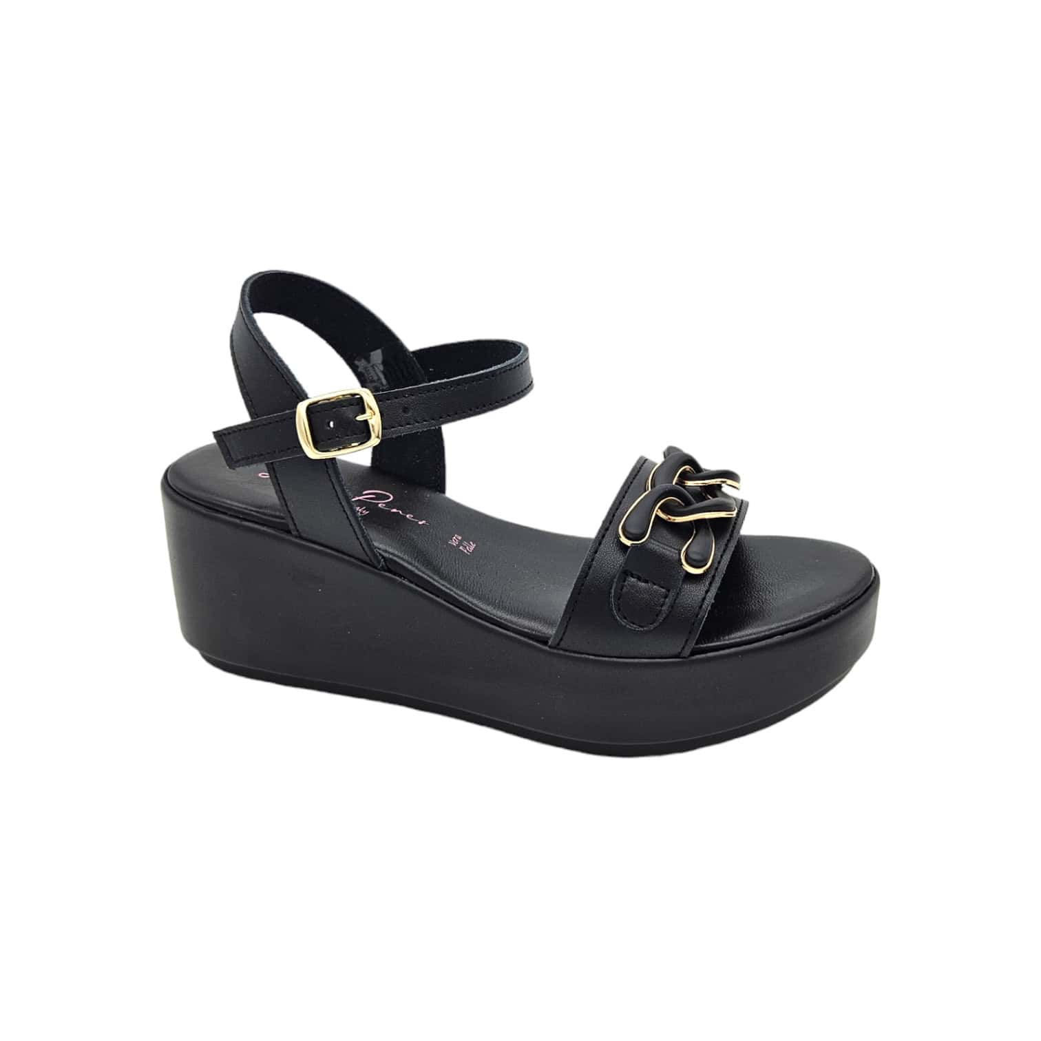 34726 Nappa fekete szandál - Image 2