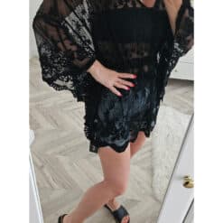 1-707 fekete strand ruha ONE size