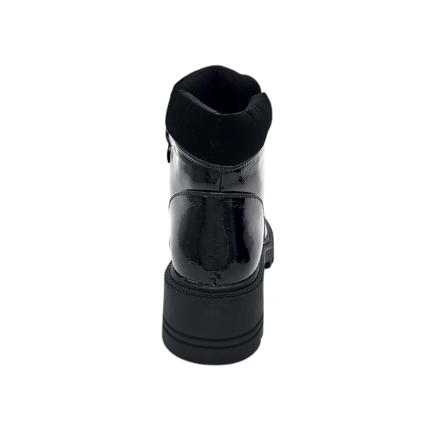 HBL-117 fekete lakk bélelt bokacsizma - Image 3