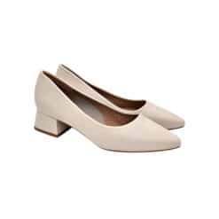 6358-2 bézs kocka sarkú cipő