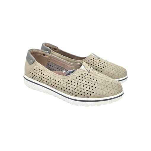 SC5905 bézs bőr slipon