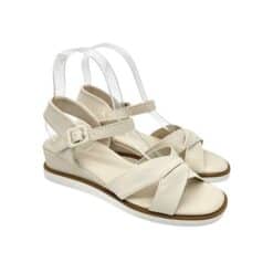 6297-2 beige,törtfehér szandál