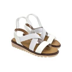 6328-3 fehér szandál