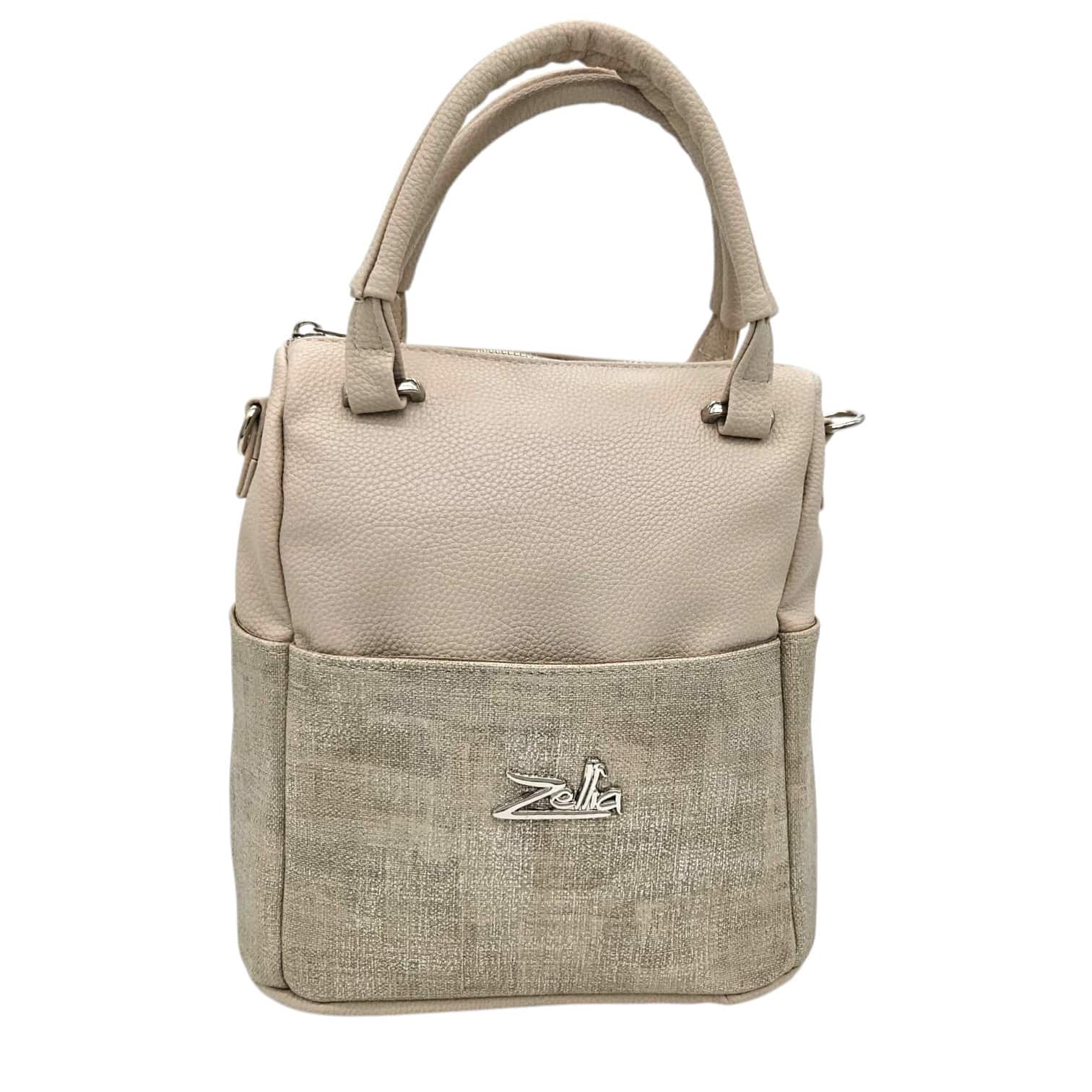 Zellia háti 24136 bézs-arany-ch háti&kézi&váll táska