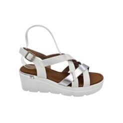 Alternative view of SF148 fehér-ezüst szandál