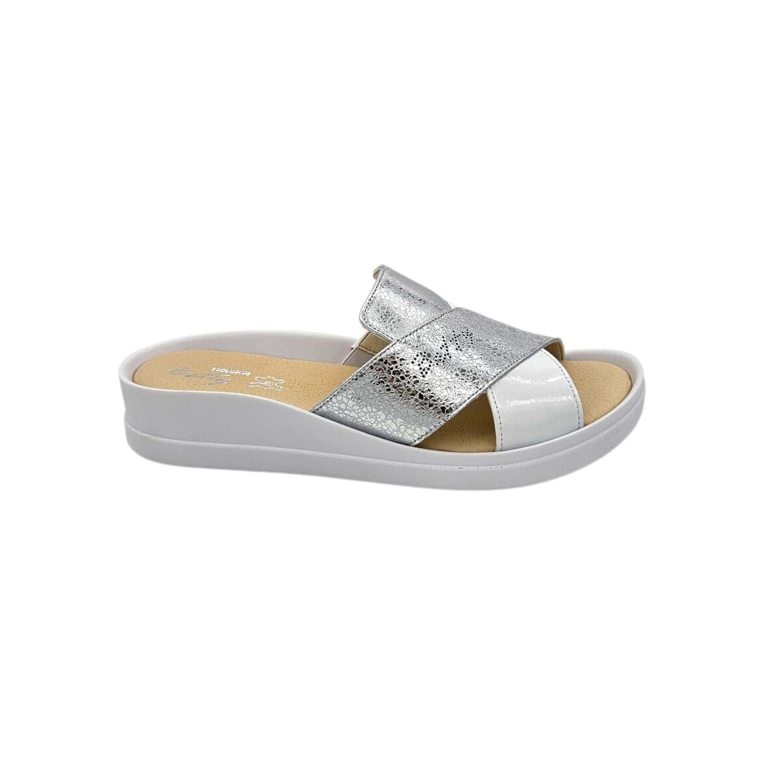 Betty24-20 714 B Papucs Fehér-ezüst - Image 2