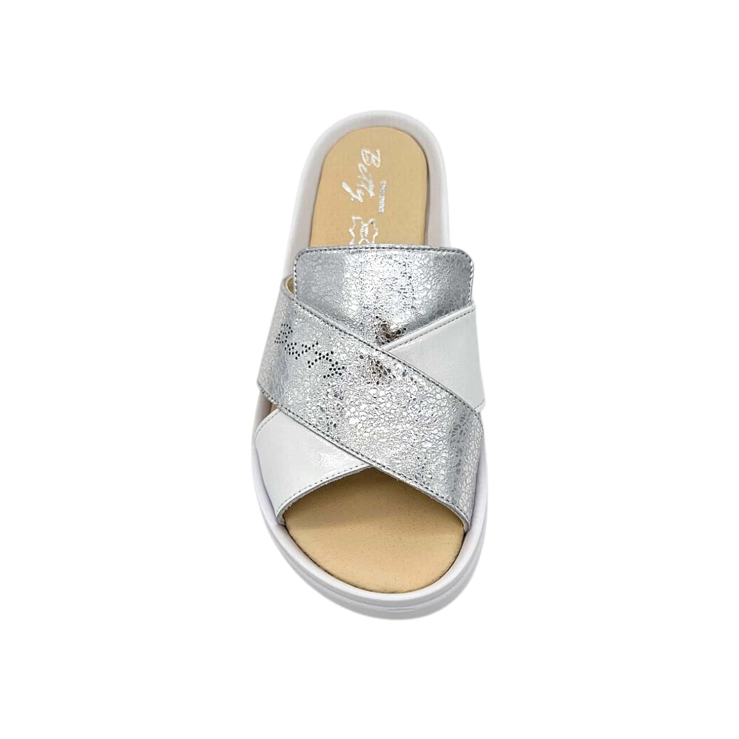 Betty24-20 714 B Papucs Fehér-ezüst - Image 5