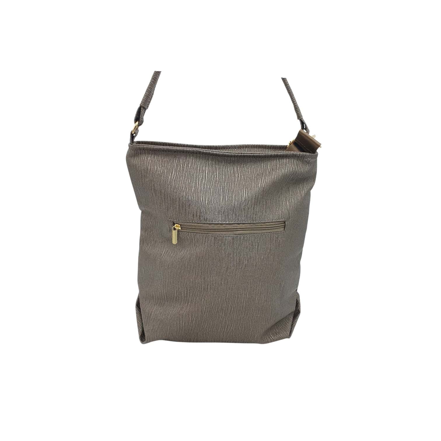 Zellia 2in1 Válltáska ZLB111 Fehér-Arany-Bronz-Groove - Image 4