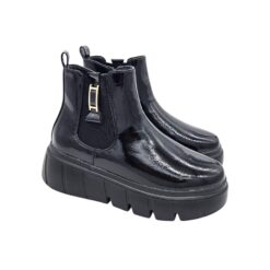 H-246 bokacsizma fekete lakk