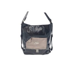 Zellia Válltáska 24099 Fekete-Bronz-Lakk-Krokko