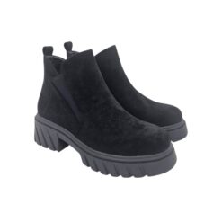 6685 bokacsizma fekete velúr