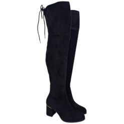 E8685 Csizma fekete velúr