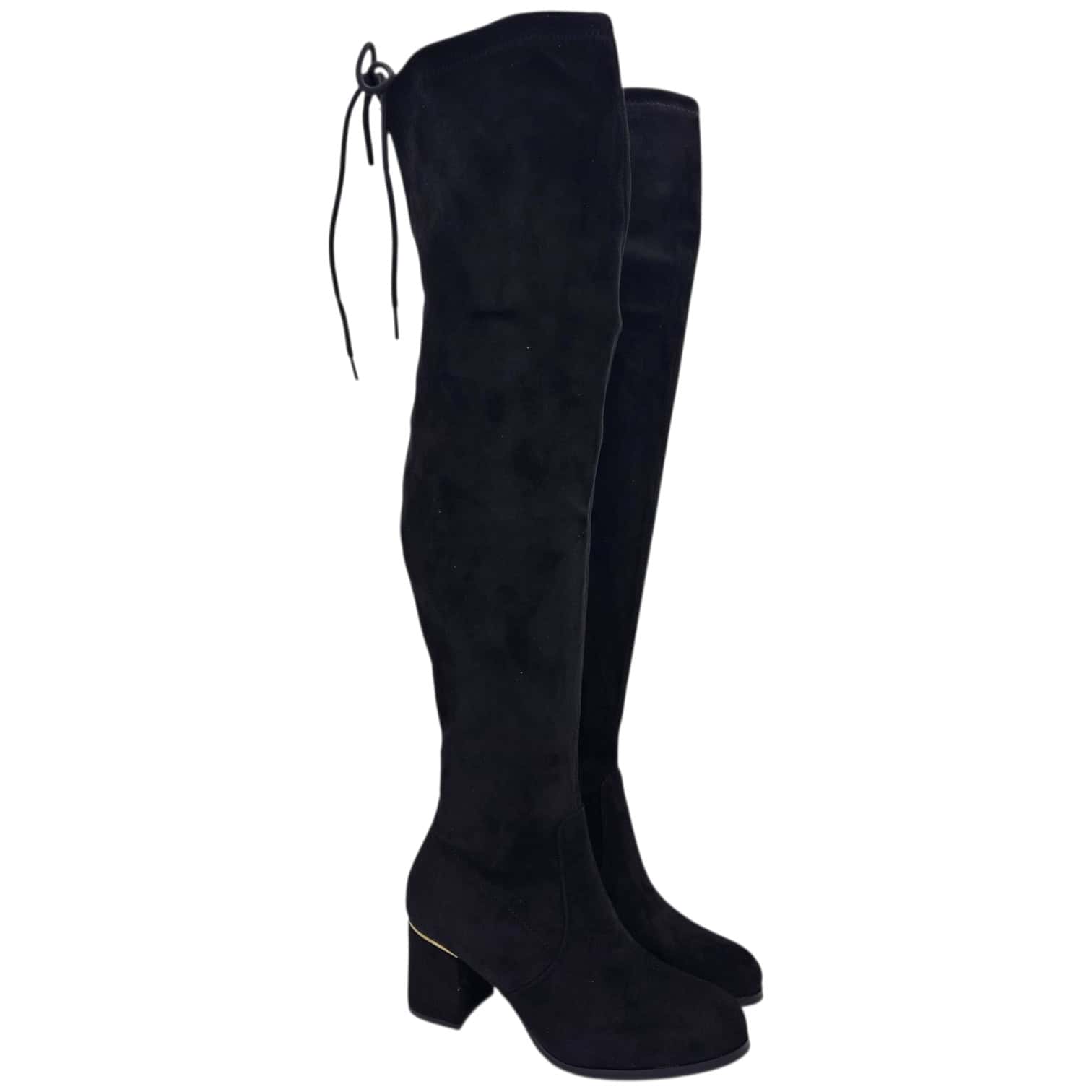 E8685 Csizma fekete velúr