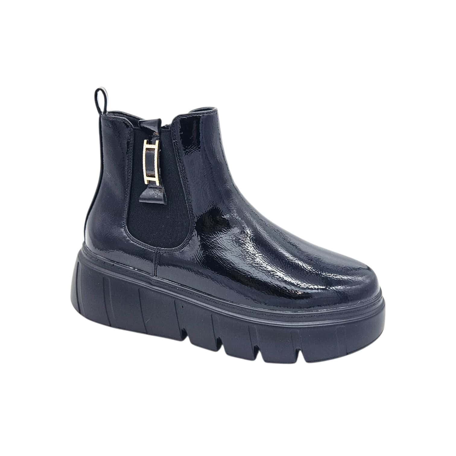 H-246 bokacsizma fekete lakk - Image 2