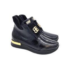 Betty bokacsizma 25-8-24/ hioba cm napl+groch fekete lakk