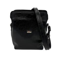 Zellia Oldaltáska ZVN22004 Fekete lakk-három fakkos