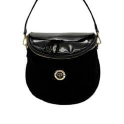 Zellia Kézitáska MP44 Fekete lakk- velúr