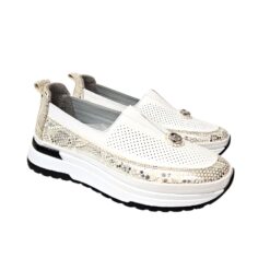 Via Roma Slipon 195 482-1  141-35 fehér-arany
