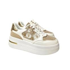 B2173 Sneaker fehér-bézs