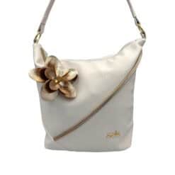 Zellia Válltáska 333x Fehér- Arany virág