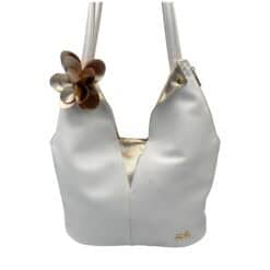 Zellia Válltáska 406x Fehér-Arany Virág