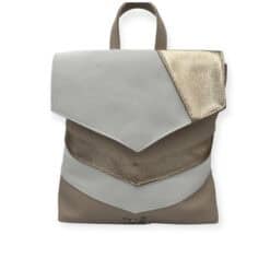 Zellia Női hátitáska 24031 Beige-Fehér-Arany
