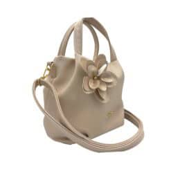 Alternative view of Zellia Kézitáska Bézs Arany virággal