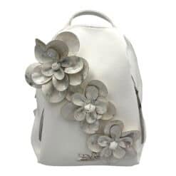 Zellia Női hátitáska 24147 Fehér-Fehér ezüst virág