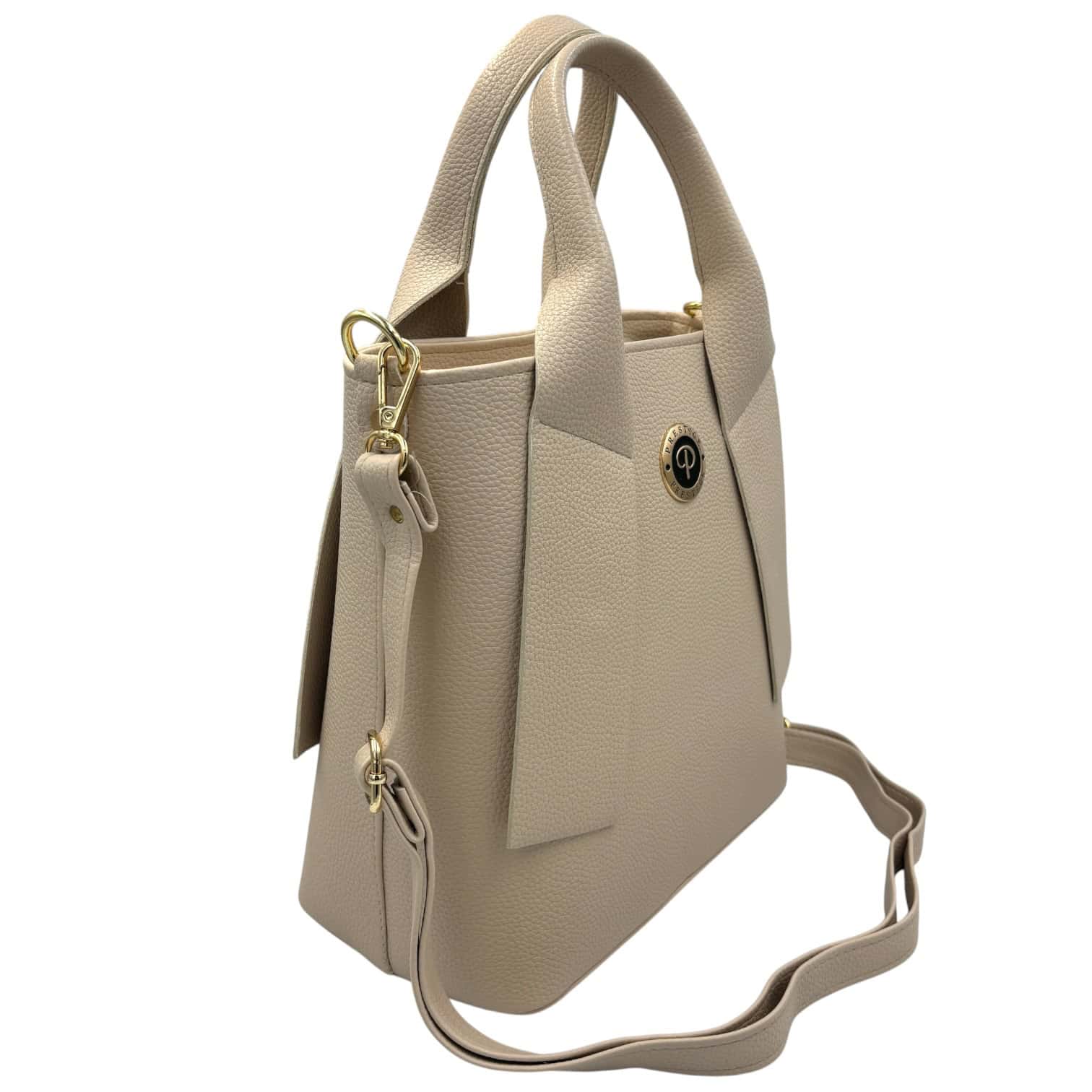 Prestige Kézitáska M254 UJ Beige Arany dísz - Image 2
