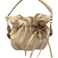 Zellia Válltáska 26026 Beige Virág dísz