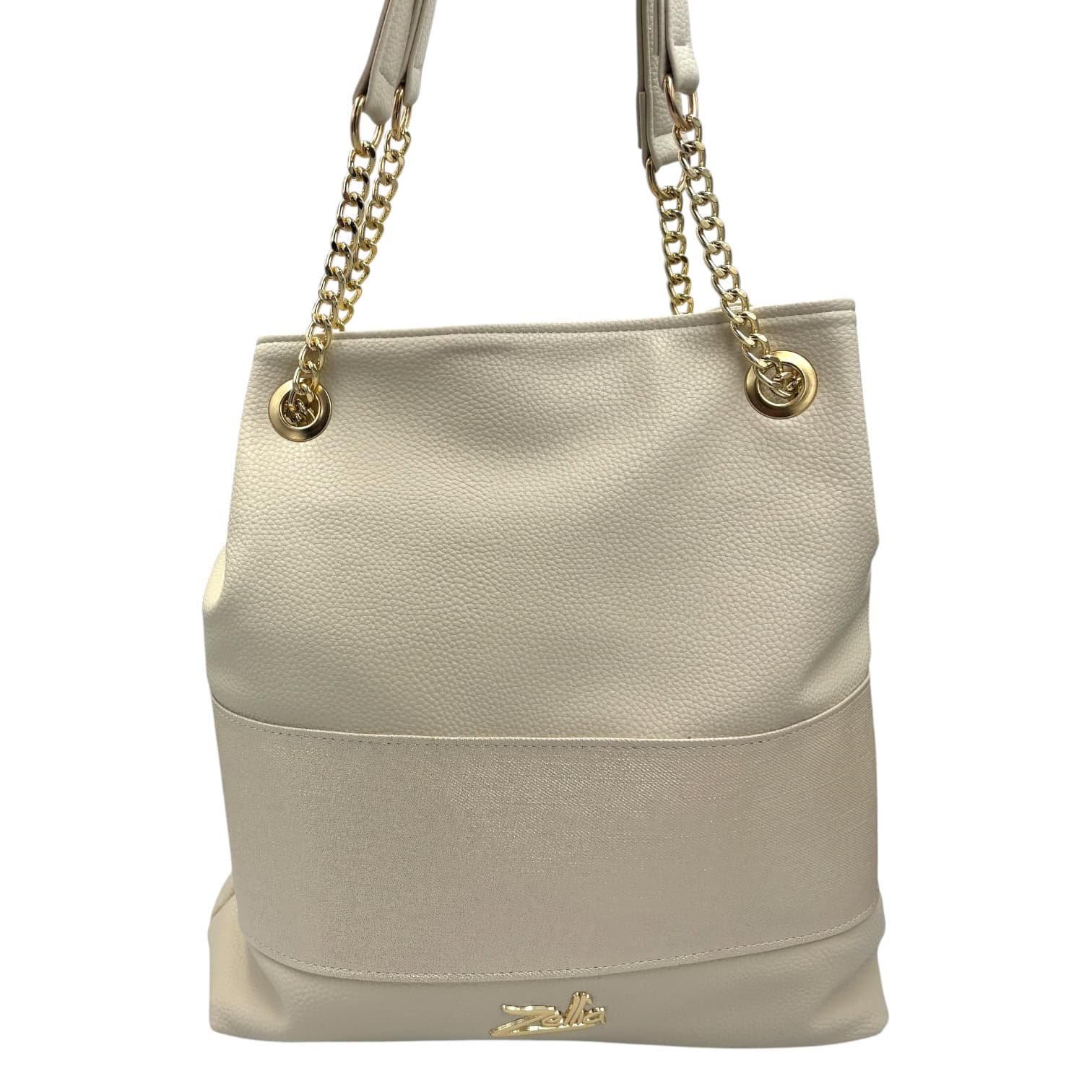 Zellia Válltáska 25046 Beige-Arany-Shiny