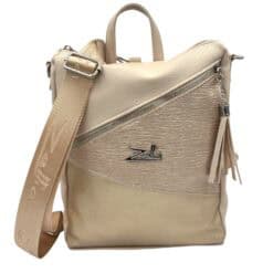 Zellia Női hátitáska 23137 Beige-Arany-Groove-BRW