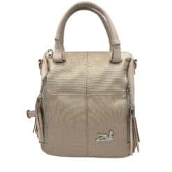 Zellia 3in1  Női hátitáska 24122 Beige-Arany-Diamond-Groove