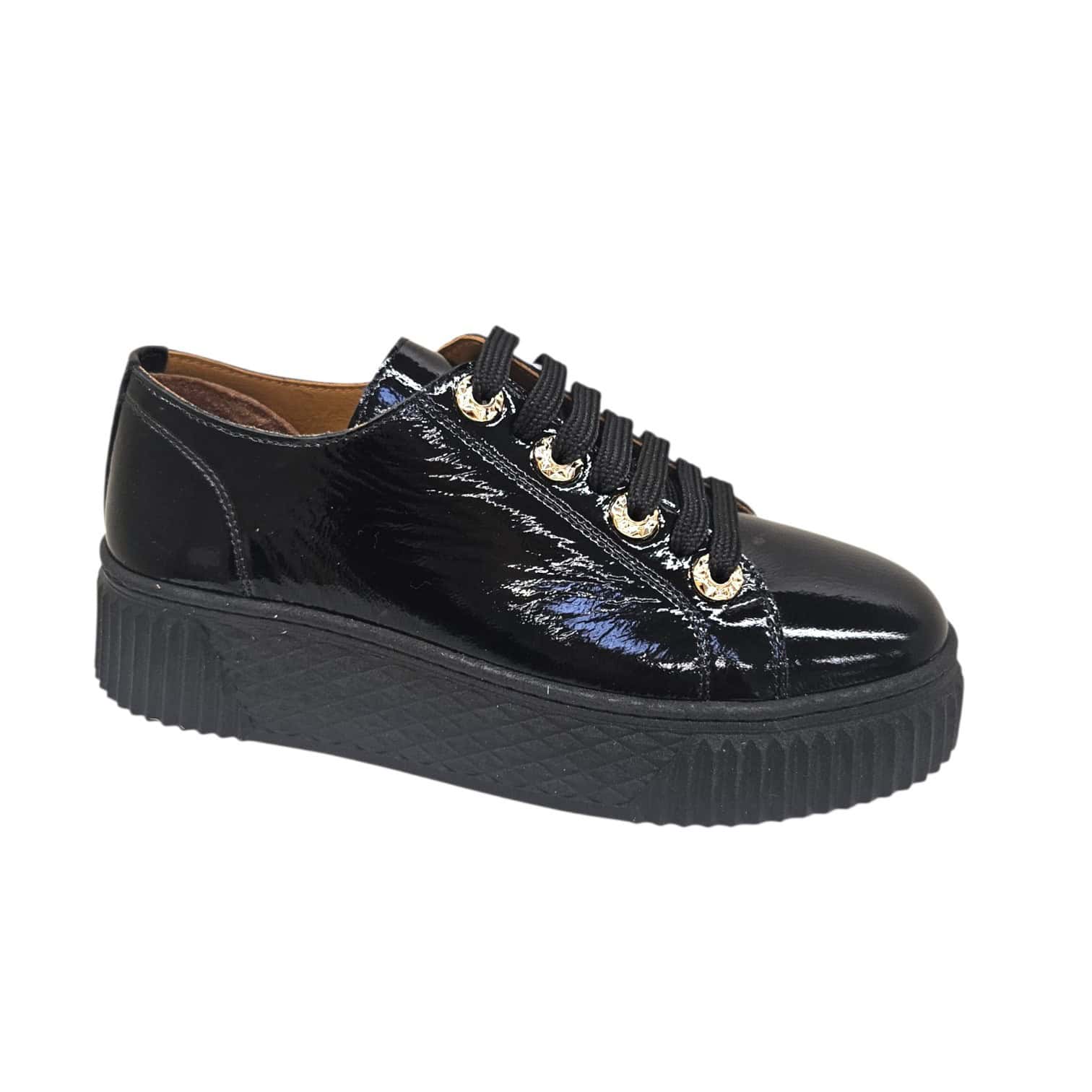 Via Roma Sneaker 082 7713 92 fekete lakk