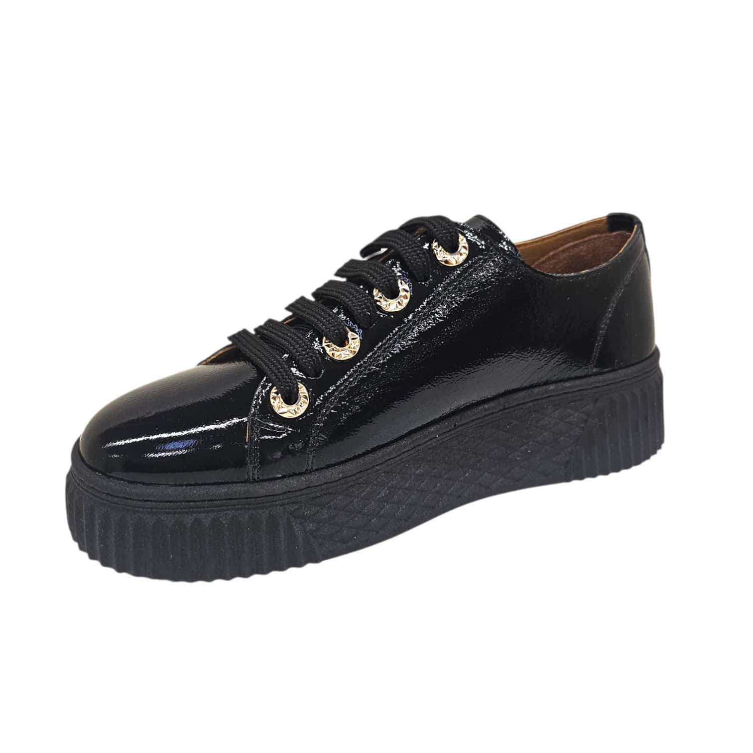 Via Roma Sneaker 082 7713 92 fekete lakk