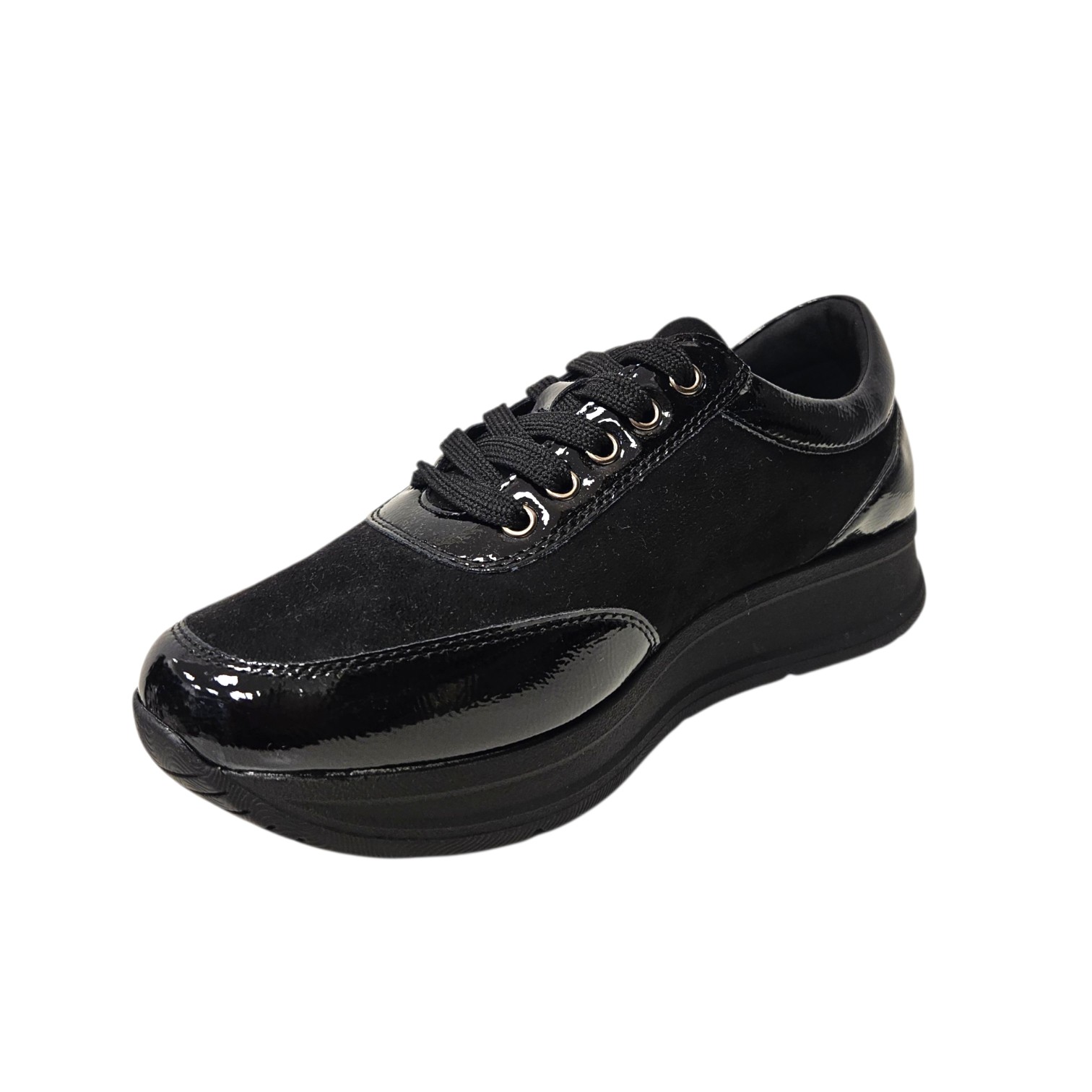 YEHJ-680 Sneaker fekete lakk